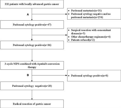 Predictive Effect of Systemic Immune-Inflammation Index Combined With Prognostic Nutrition Index Score on Efficacy and Prognosis of Neoadjuvant Intraperitoneal and Systemic Paclitaxel Combined With Apatinib Conversion Therapy in Gastric Cancer Patients With Positive Peritoneal Lavage Cytology: A Prospective Study